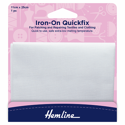 H692.WHITE White 100% Cotton - Iron On Patch..